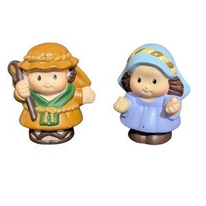 Fisher Price Little People Nativity Scene Mary and Joseph figures